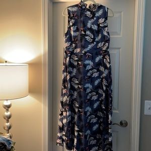 High Neck Floral MIDI Dress size 10